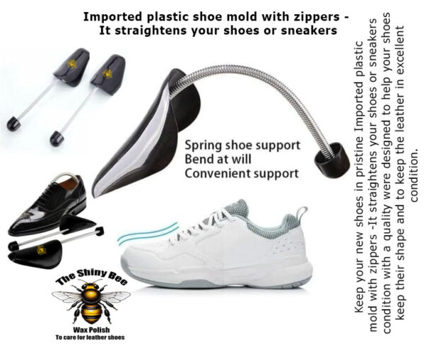 Imported plastic shoe mold with zippers -  It straightens your shoes or sneakers